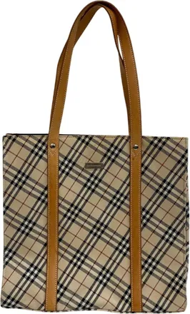 Burberry Beige Canvas Tote Bag (Pre-Owned)