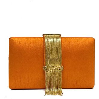 Simitri Electric Fringe Clutch in Spice at Nordstrom