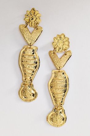 Alemais Le Jardin Hammered Charm Earrings