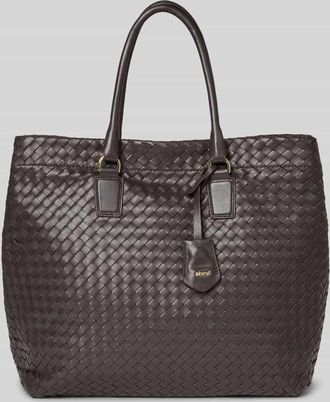 Abro Abro Shopper mit Logo-Applikation Modell Rooftop in Dunkelbraun, Größe 1