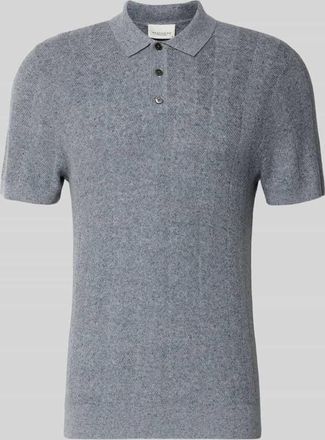 Profuomo Slim Fit Poloshirt mit Knopfleiste in Hellblau, Gr&ouml;&szlig;e XXL