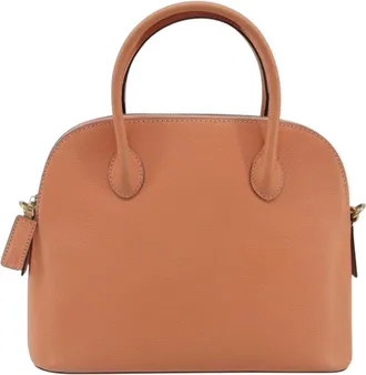 Celine Vintage Convertible Bowler Leather Orange Leather Handbag (Pre-Owned)