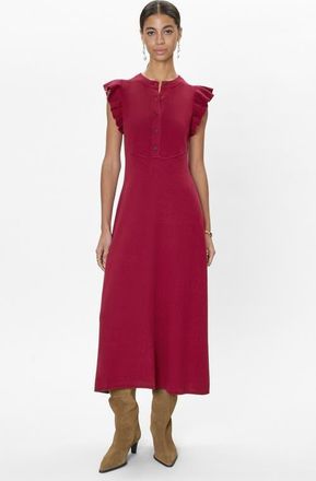 Rebecca Taylor Rhea Sweater Midi Dress in Dark Berry at Nordstrom, Size X-Small