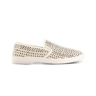 Rivieras Shoes Woven Slip-On Loafer in Ecru And Black at Nordstrom, Size 36