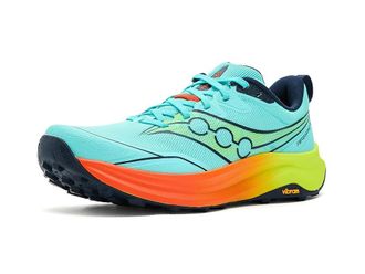 Saucony Peregrine 16 Mens Shoes Splash/Citron : 12.5 D - Medium, Leather
