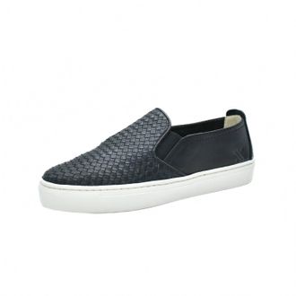 The Flexx Womens Sneak Name Casual Sneaker In Black Woven