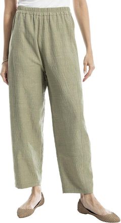 Max Studio Two-Tone Textured Woven Linen-Blend Pant