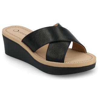 Journee Collection Women & apos;s Biara Platform Wedge Sandals