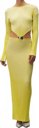 Baobab Bentley Cut-Out Maxi Dress In Lima Limon
