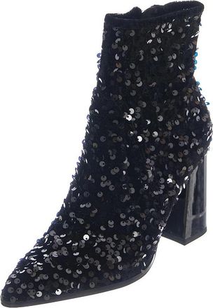 Steve Madden Hoge hak laarzen - Dames - Laarzen met Hak - Zwart - 37 EU - Pailletten - Schoenen
