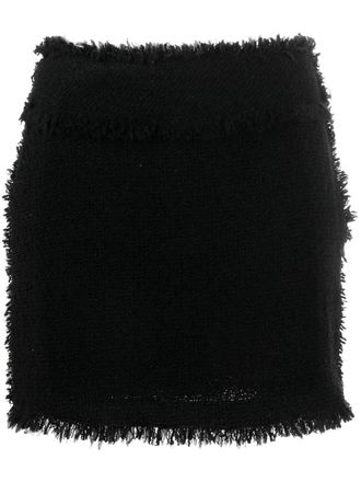 Alberta Ferretti Tweed mini-rok - Zwart