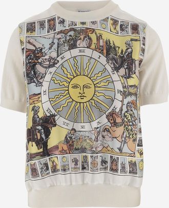 Burberry Womens T-Shirt With Print Wool T-Shirts & Jerseys