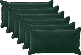 vidaXL Coj&iacute;n Con Almohada Houten 6 Uds. Verde Oscuro Terciopelo Vidaxl