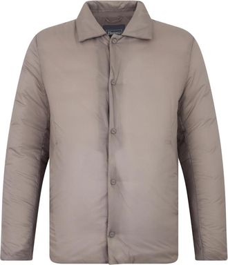Herno Gepolsterd jack met klassieke kraag - Heren - Zomerjassen - Bruin - 4XL - Jassen
