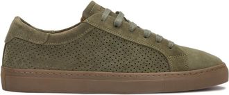 Kazar Khaki sneakers met geperforeerd bovendeel - Heren - Sneakers - Groen - 41 EU - Su&egrave;de - Schoenen