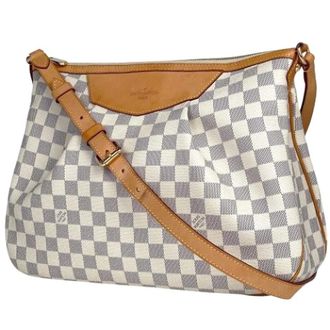 Louis Vuitton Pre-owned Damier Azur Schoudertas - Dames - Pre-owned - Wit - Maat: ONE Size Leer