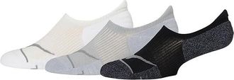 Hoka One One Invisible Mens Socks 3-Pack Quarter Length Mens Socks Shoes White/Stellar Grey/Black : XL (Mens Shoe 12-15), Cotton/Nylon/Polyester
