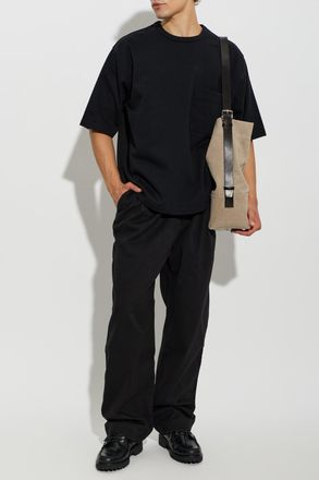 A Gold E Pleated Trousers, Mens, Black