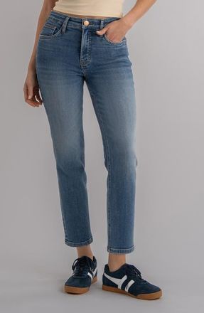 Kut from the Kloth Rachael Fab Ab High Waist Crop Mom Jeans in Respond at Nordstrom, Size 14
