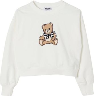 Moschino Kids Sweatshirts, male, White, 5 Y, Printed Graphic Sweatshirt