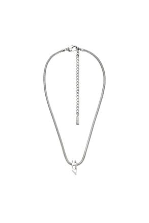 Diesel Stainless Steel Chain Necklace - Necklaces - Unisex - Silver