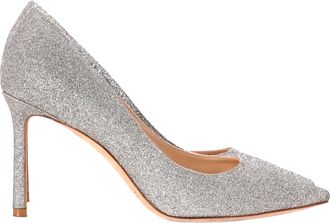 Jimmy Choo London Romy Pumps in Silver Glitter