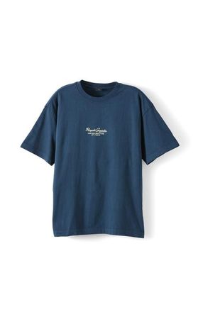 Cotton On Mens Box Fit Text T-Shirt in Auto Navy World Globe at Nordstrom, Size Medium