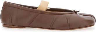 Maison Margiela Brown Leather Ballet Flats