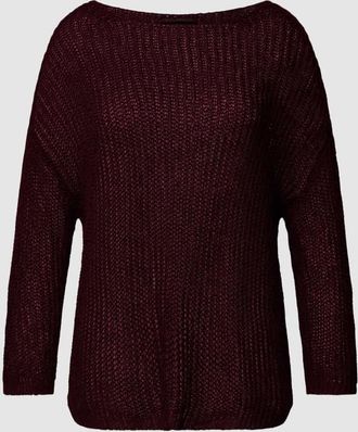 Betty Barclay Strickpullover mit Lochmuster in Bordeaux, Größe 38