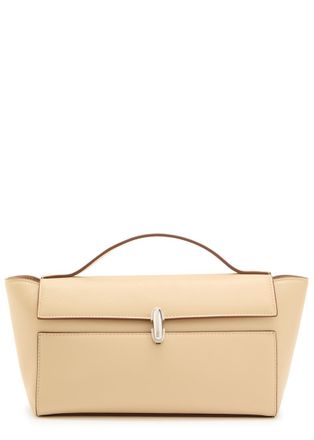 Savette Trapeze Leather Pochette - Off White - One Size