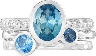 Dower & Hall Sea Breeze Twinkle Stacking Rings