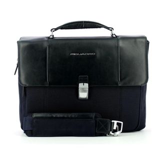 Piquadro Tassen, Heren, Blauw, ONE Size, Leer, Link 2 Expandable 13.0 Briefcase