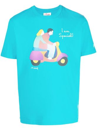 MC2 Saint Barth Vespa Friend cotton T-shirt - Blue