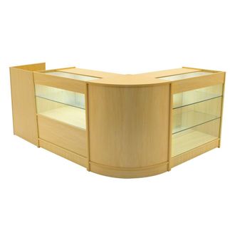 MonsterShop Vega LED Shop Counter Set K900, C900, TB60 & CM60 - Maple in Beige