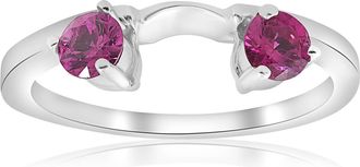 Pompeii3 1/2ct Ruby Wrap Engagement Guard Ring 14K White Gold