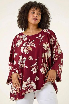 Roman Floral Print Stretch Top