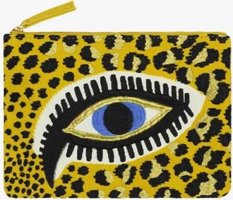 Inou&iuml; Editions Womens Brodee Leopard Eyes Pouch