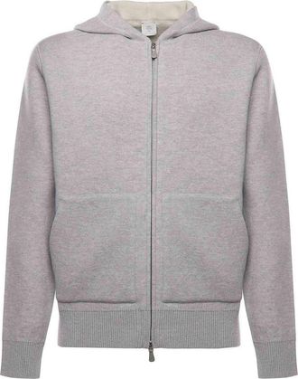 Eleventy Wool Zip-Up Sweatshirt