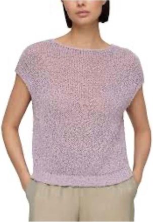 Lafayette 148 New York Sleeveless Knit Sweater Top In Lavender Tint