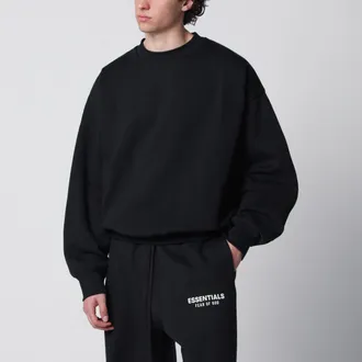Fear of God Felpa girocollo in cotone felpato nera