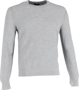 Theory Pre-owned Mens Crewneck Sweater in Grey Cotton - Size EU 46
