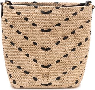 Pinko Shoulder Bags, female, Beige, Size: ONE SIZE Bucket Mini