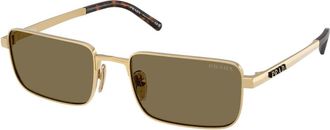 Prada D54S Zonnebril - Heren - Zonnebrillen - Geel - 55 MM - Accessoires