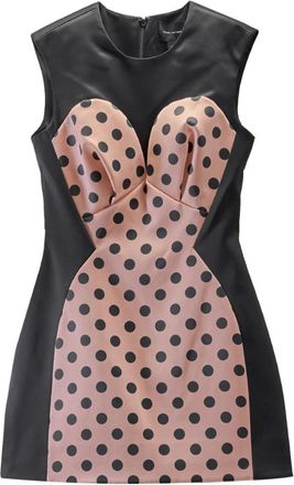 Marc Jacobs Seamed Up Dots Satijnen Jurk - Dames - Korte kleedjes - Veelkleurig - 2XS - Satijn - Kleedjes