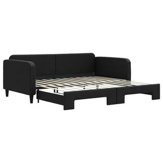 vidaXL Vidaxl - Divano Letto Con Letto Estraibile Nero 100x200 Cm In Tessuto