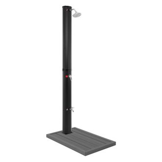 ML Design Ml-design Ducha Solar De Jard&iacute;n Negra 35l 217cm Agua Caliente Hasta 60&deg;c Con Elemento De Suelo Sin Electricidad Con Conexi&oacute;n Para Manguera Elegante Ca