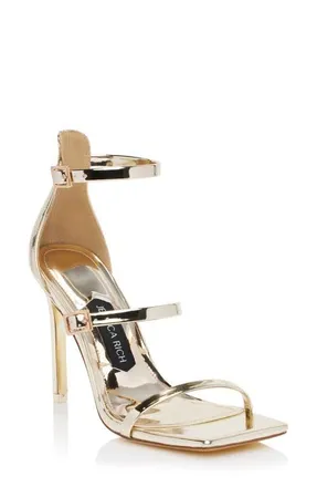 Jessica Rich Metallic Sandal in Gold at Nordstrom, Size 36
