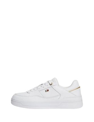 Tommy Hilfiger Womens Essential Basket Low Top Runner Trainers, White (White), 4