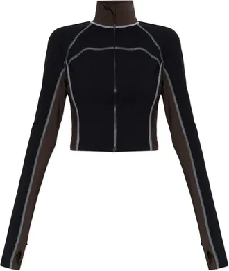 Fendi Fitness, Dames, Zwart, S, Training Top met Col