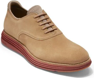 Cole Haan OriginalGrand Ultra Derby in Safari Suede/brick Red at Nordstrom, Size 12